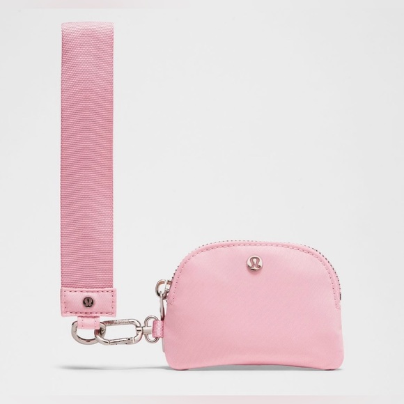 NWT Lululemon Dual Pouch Wristlet Plush Fleece Pink Tide